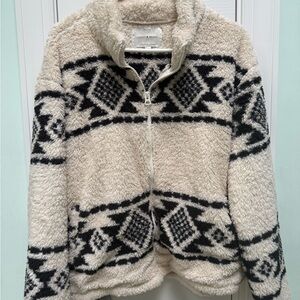 Lucky brand Cozy Cream and Black Sherpa Jacket